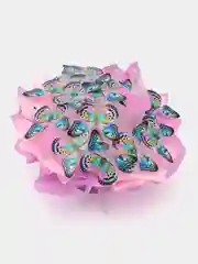 Конфетный букет из мягких игрушек и бабочек, светящийся, подарок