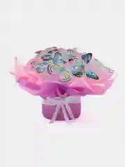 Конфетный букет из мягких игрушек и бабочек, светящийся, подарок