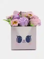 Серебряный букет из вспененного мыла , подарок на Новый год маме,сестре,коллеге ,подарочный набор