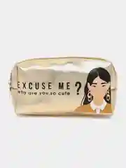 Женская косметичка "Why are you so cute?" на молнии, косметичка-пенал