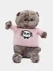Розовый мягкая игрушка "Кот в свитере"