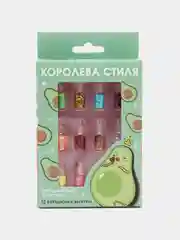 Набор блёсток для декора ногтей / маникюра / педикюра "Королева стиля", в бутылочках