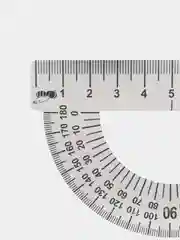 Транспортир 180*/10 см МЕТАЛЛИЧЕСКИЙ (стальной)