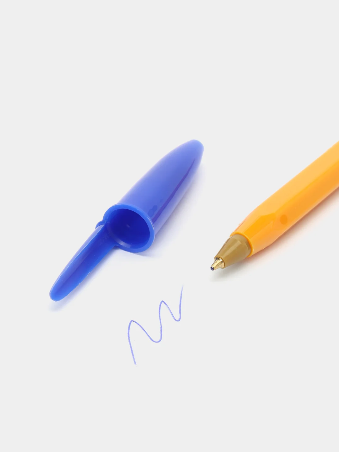 Ручка шариковая, BIC Orange, узел 0.8 мм, синие, мягкое, экономичное, тонкое, письмo