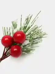 Алый еловая ветка для декора, 8 см