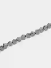 Серебряный стеклянные бусины биконусы, граненные, 4 мм, 100 шт