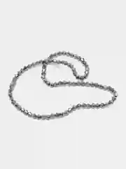 Серебряный стеклянные бусины биконусы, граненные, 4 мм, 100 шт