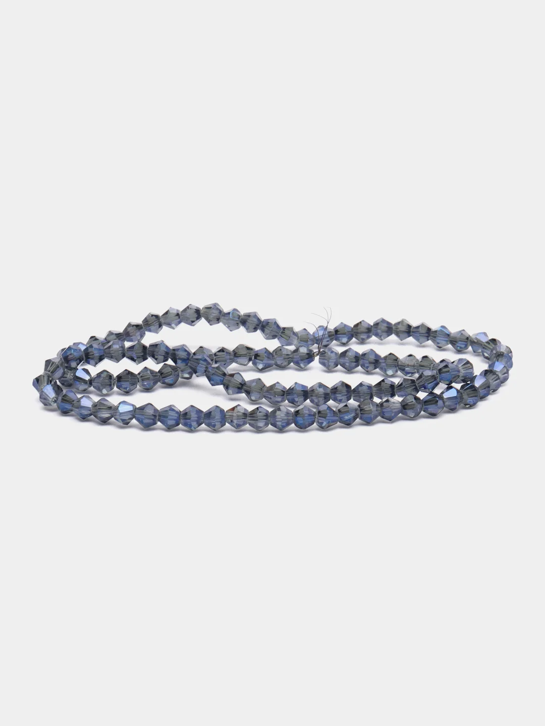 Серый стеклянные бусины биконусы, граненные, 4 мм, 100 шт