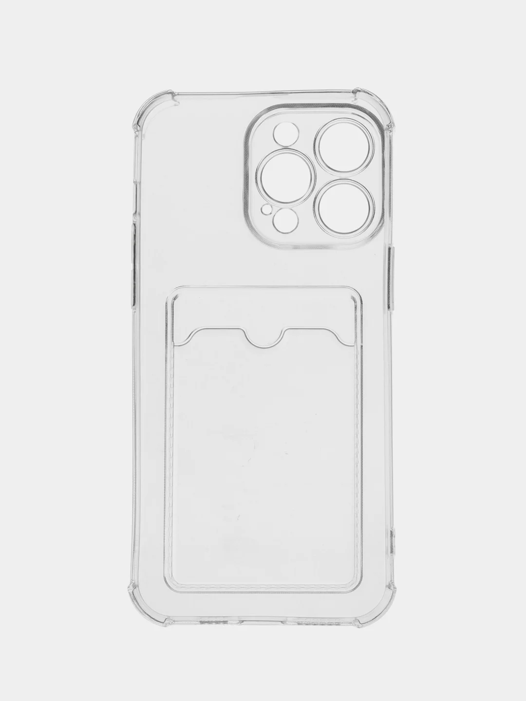 Прозрачный чехол iPhone 14 Pro ,14 Pro Max, 15 Pro, 15 Pro Max, с визитницей, прозрачный