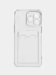 Прозрачный чехол iPhone 14 Pro ,14 Pro Max, 15 Pro, 15 Pro Max, с визитницей, прозрачный