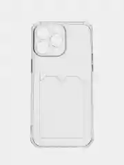 Прозрачный чехол iPhone 14 Pro ,14 Pro Max, 15 Pro, 15 Pro Max, с визитницей, прозрачный