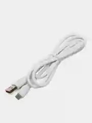 Кабель для заряда micro USB / Type-C, нейлоновый кабель, Denmen, D08V/ D08T белый, 3.6 А