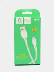 Кабель для заряда micro USB / Type-C, нейлоновый кабель, Denmen, D08V/ D08T белый, 3.6 А