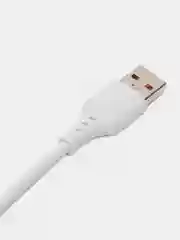 Кабель для заряда micro USB / Type-C, нейлоновый кабель, Denmen, D08V/ D08T белый, 3.6 А