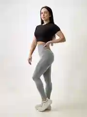 Черный легинсы женские, спортивные, с высокой посадкой