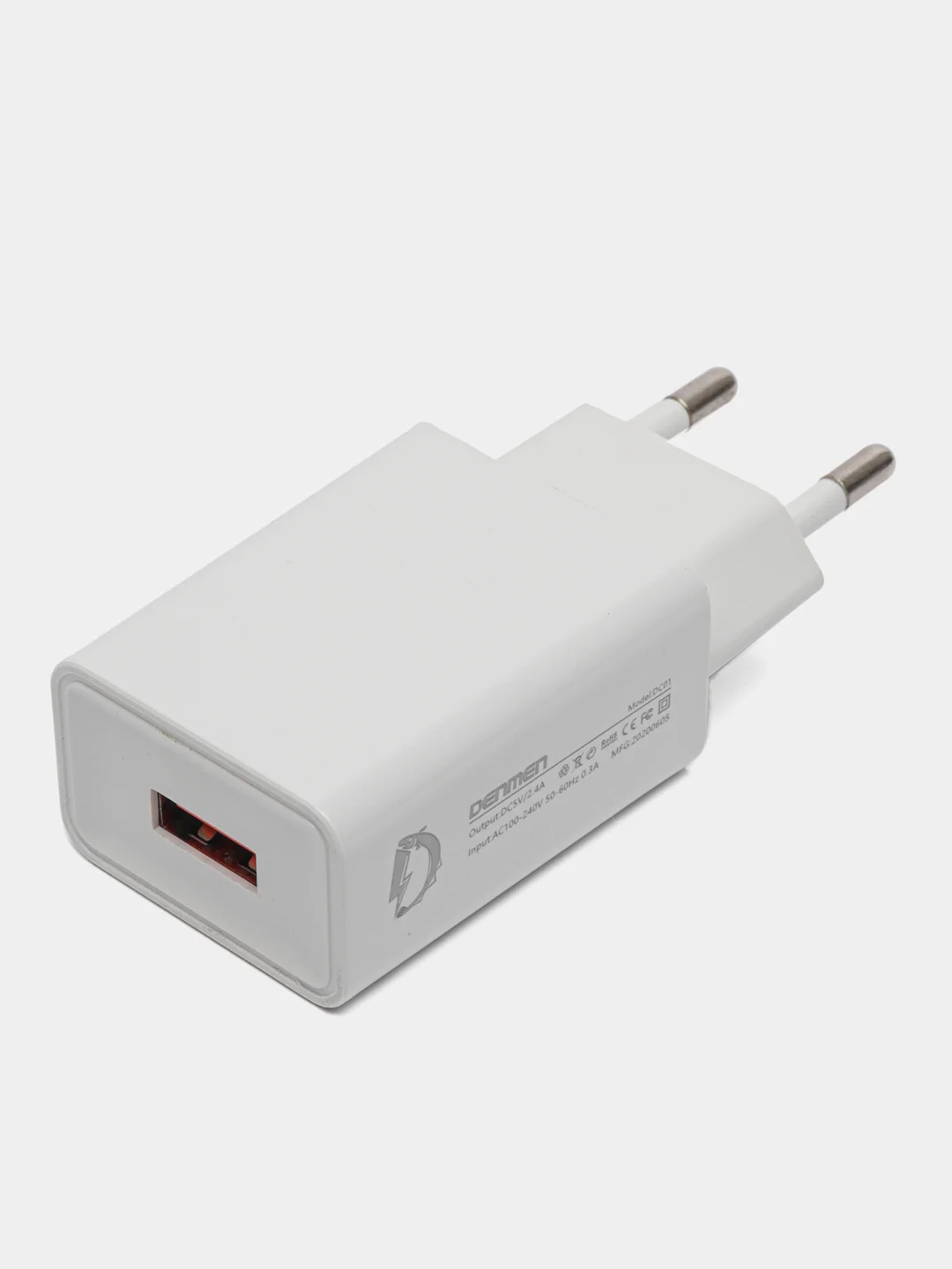 Зарядное устройство с кабелем Denmen DC01T Type-C, 2.4 A, 1 USB