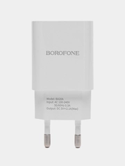 Сетевое зарядное устройство USB Borofone BA20A, 2.1А, белый