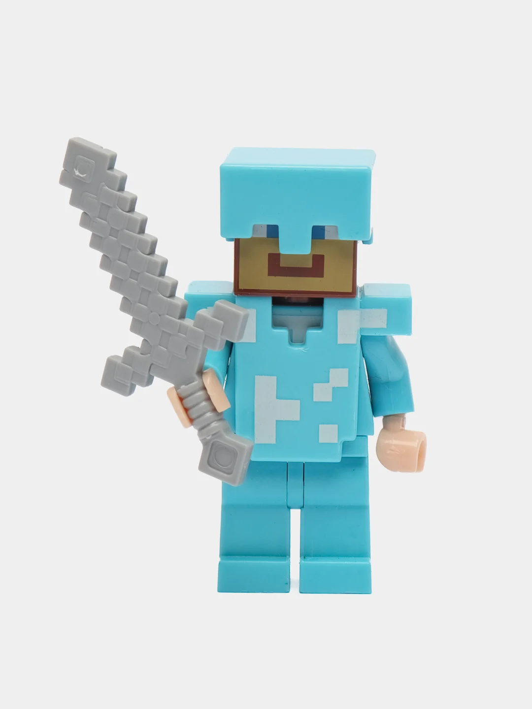 Голубой набор фигурок майнкрафт minecraft с аксессуарами, 6 героев / Набор фигурок Радужные друзья