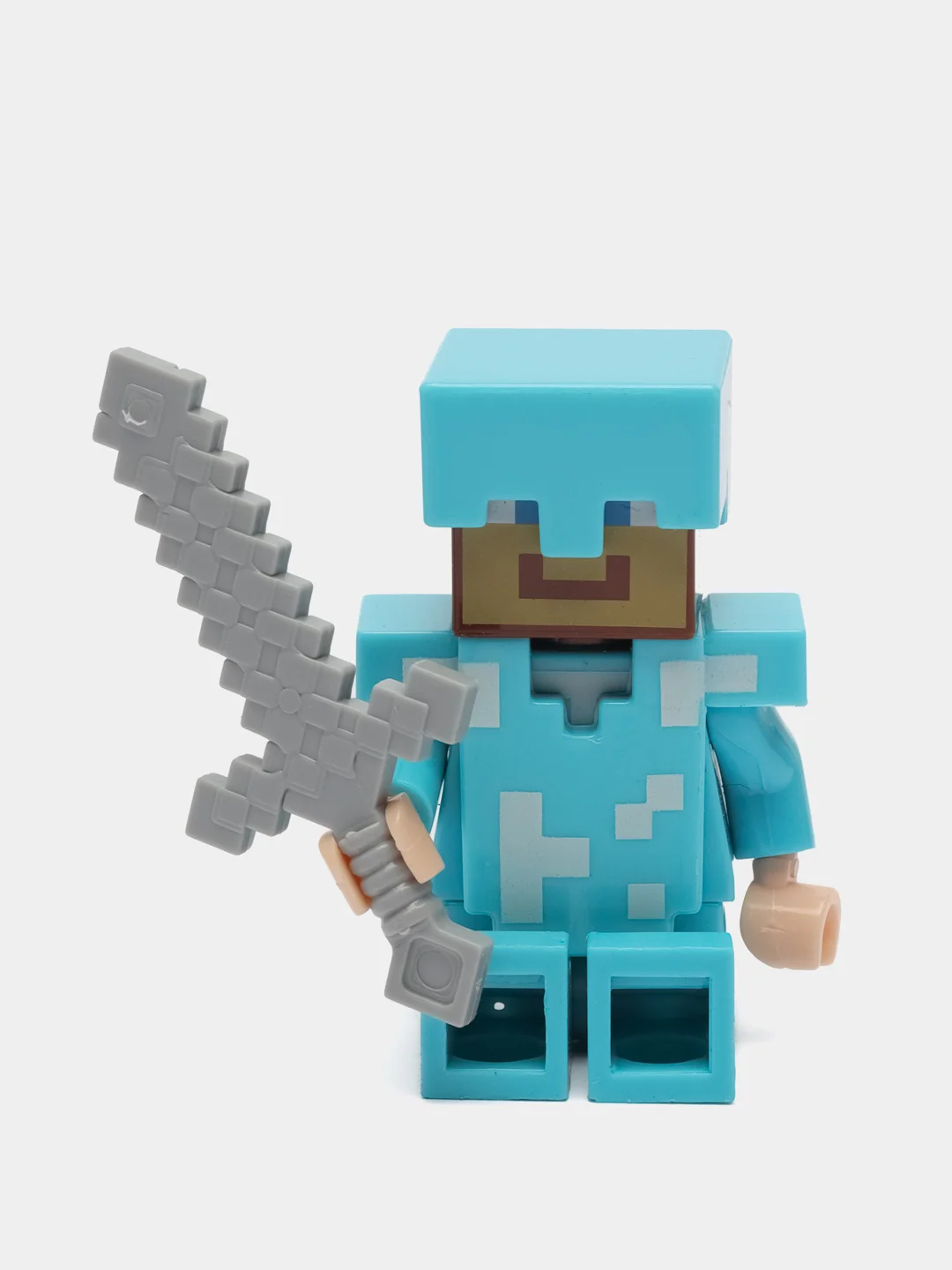 Голубой набор фигурок майнкрафт minecraft с аксессуарами, 6 героев / Набор фигурок Радужные друзья