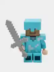 Голубой набор фигурок майнкрафт minecraft с аксессуарами, 6 героев / Набор фигурок Радужные друзья