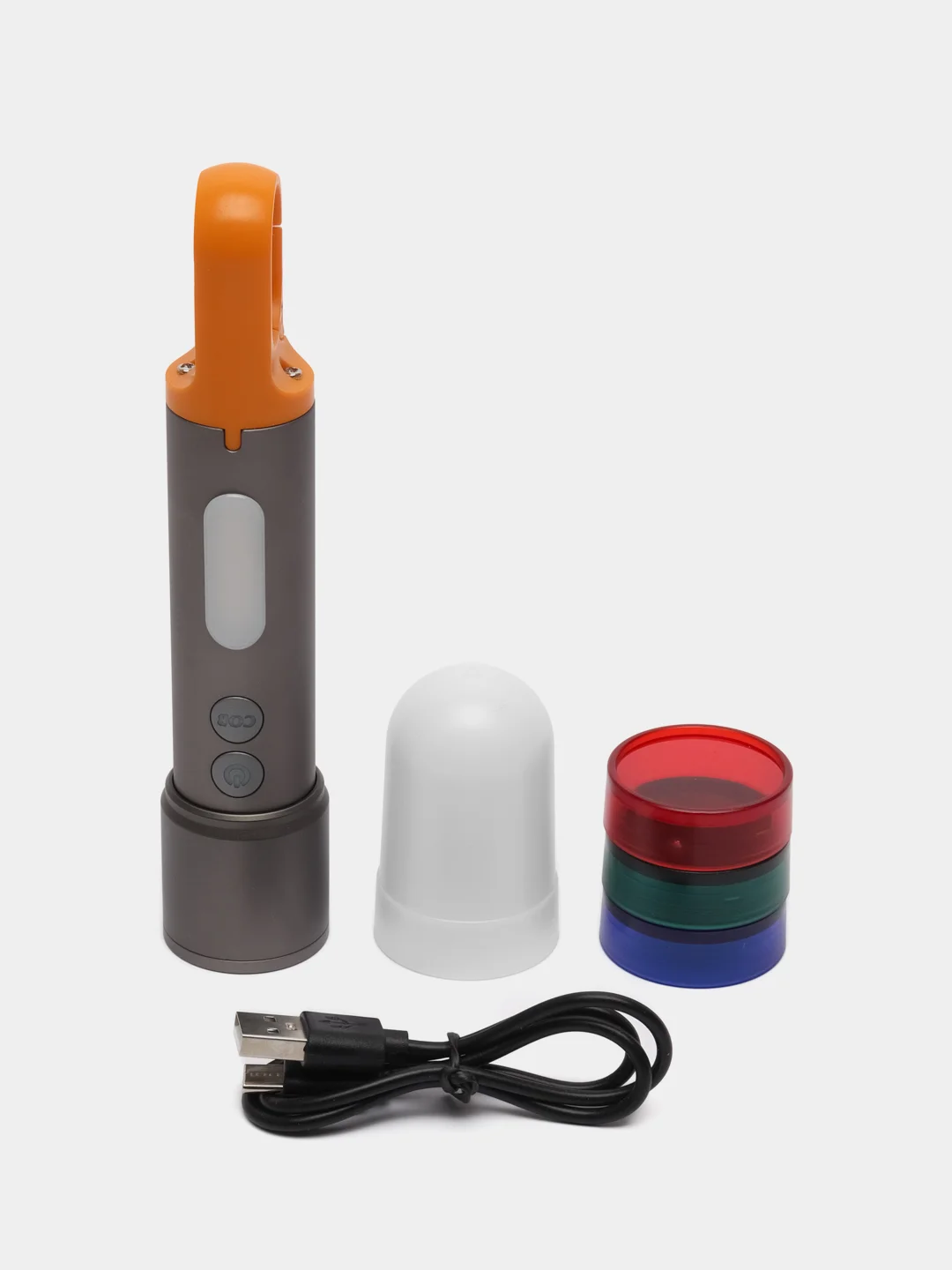 Ручной фонарик, фонарик аккумуляторный, дорожный, походный, алюминиевый, USB