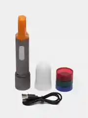 Ручной фонарик, фонарик аккумуляторный, дорожный, походный, алюминиевый, USB