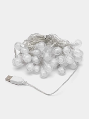 Гирлянда светодиодная нить "Шарики" 40 LED, 6 м, золотой, USB