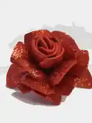 Красный заколка для волос "Розочка"