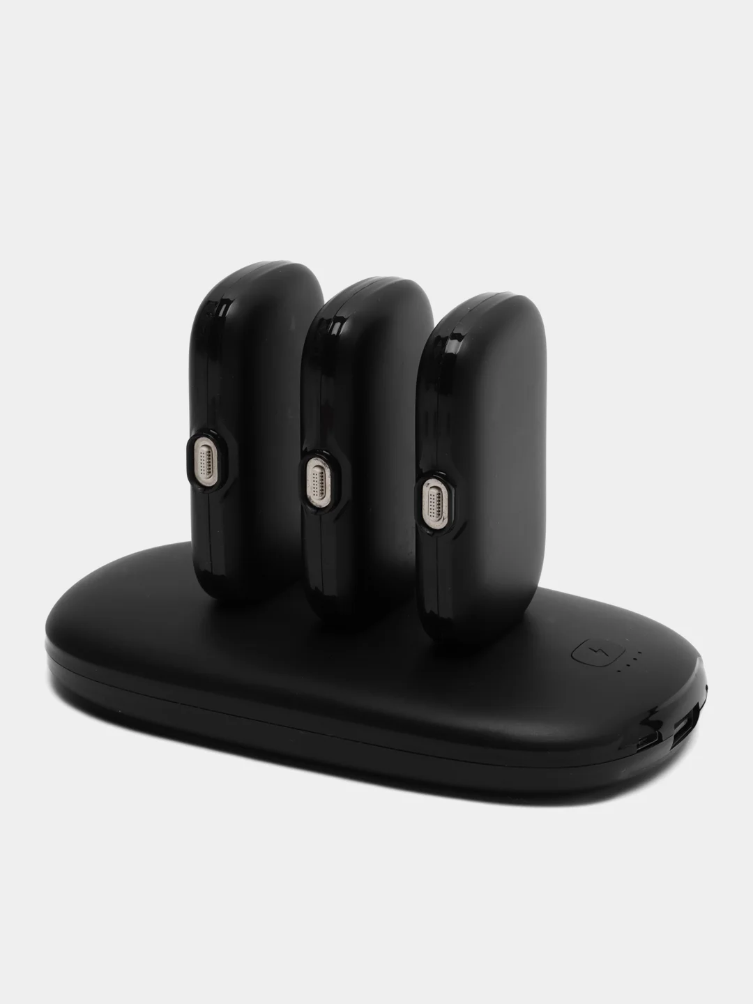 Черный комплект внешних аккумуляторов Power Bank (3+1) 12500 mA