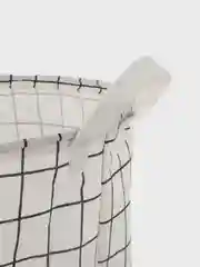 Белый корзина складная, с ручками