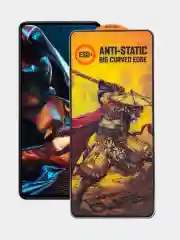 Черный защитное стекло Anti-Static Redmi Note 12 Pro, Note 12 Pro Plus, Poco X5 Pro / 12 Про Плюс
