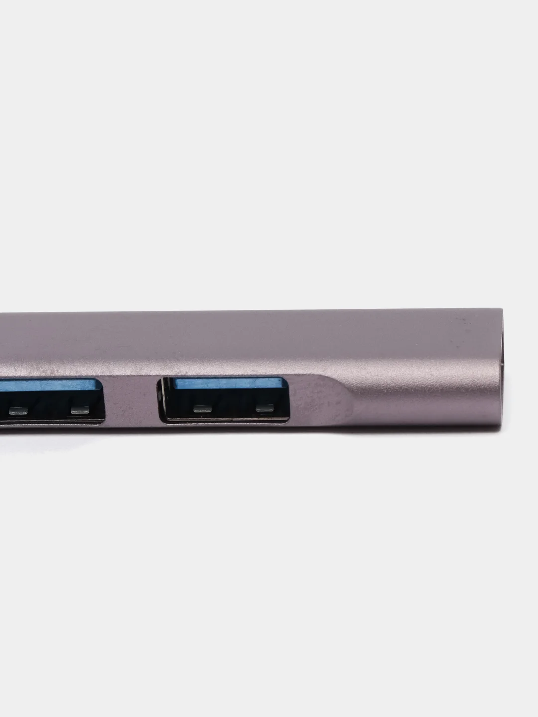 Серый металлик type-c хаб, USB разветвитель, 4 порта