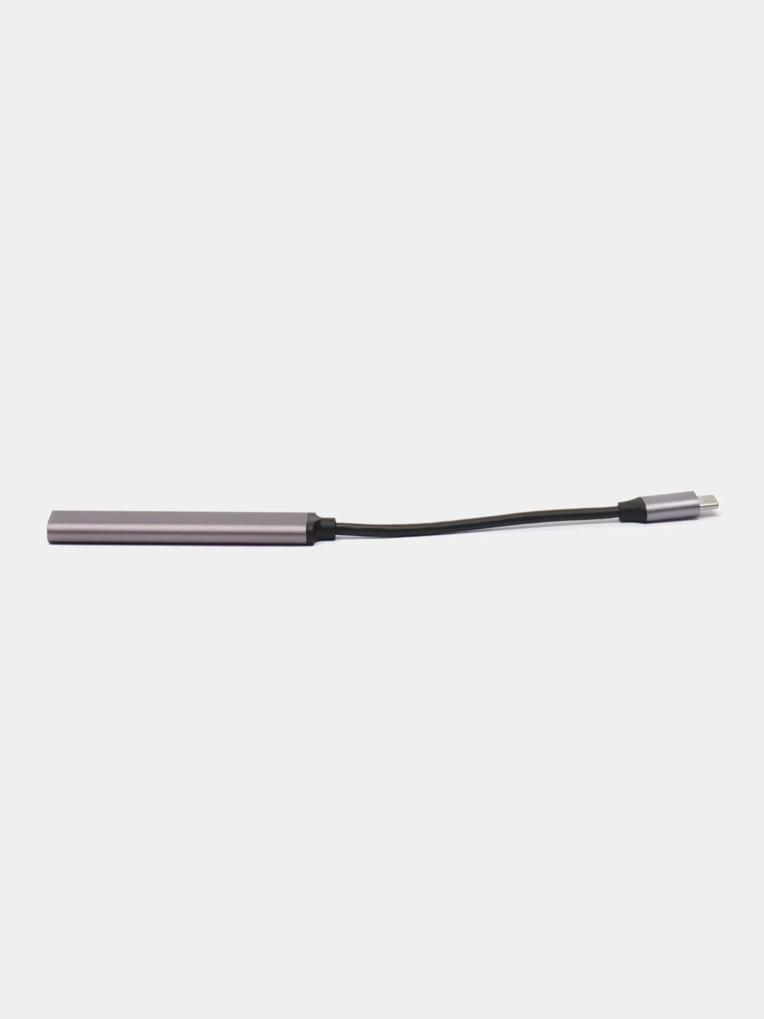 Серый металлик type-c хаб, USB разветвитель, 4 порта
