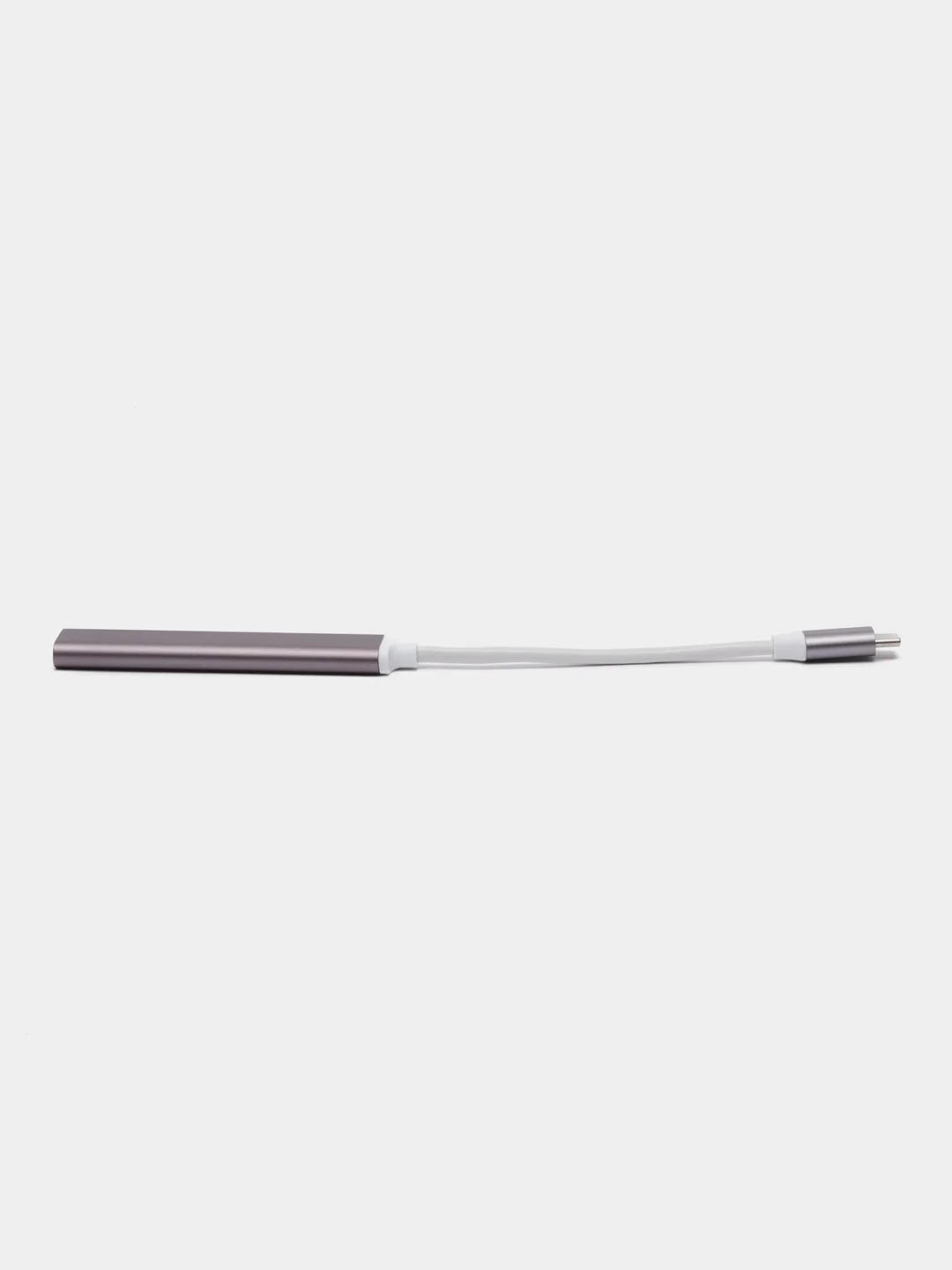 Серый type-c хаб, USB разветвитель, 4 порта