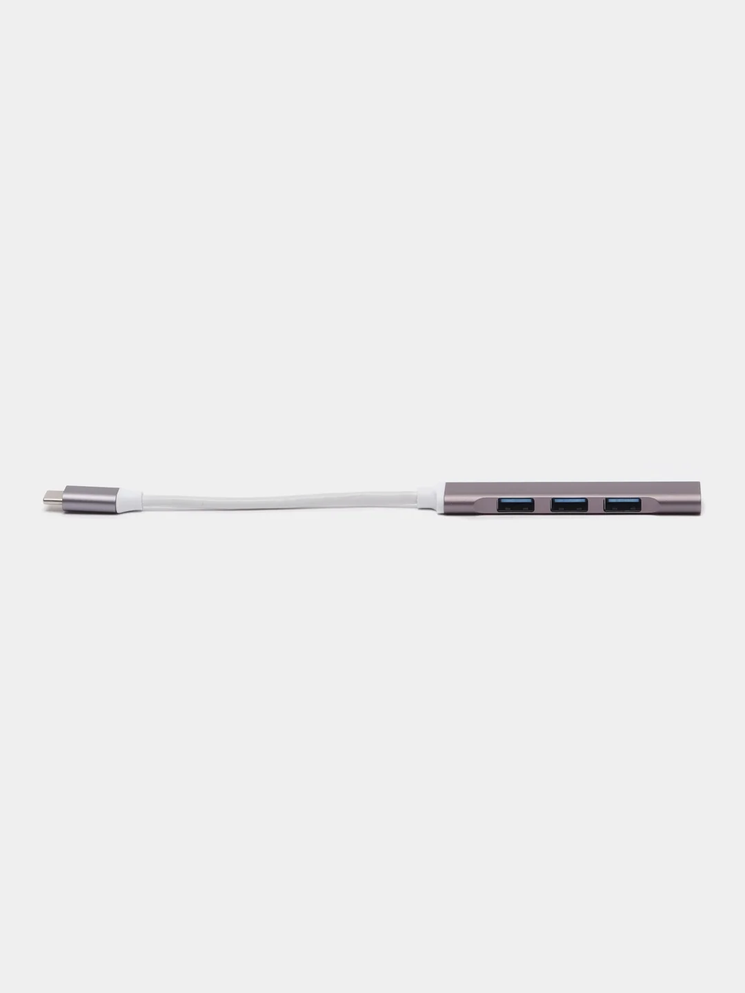 Серый type-c хаб, USB разветвитель, 4 порта