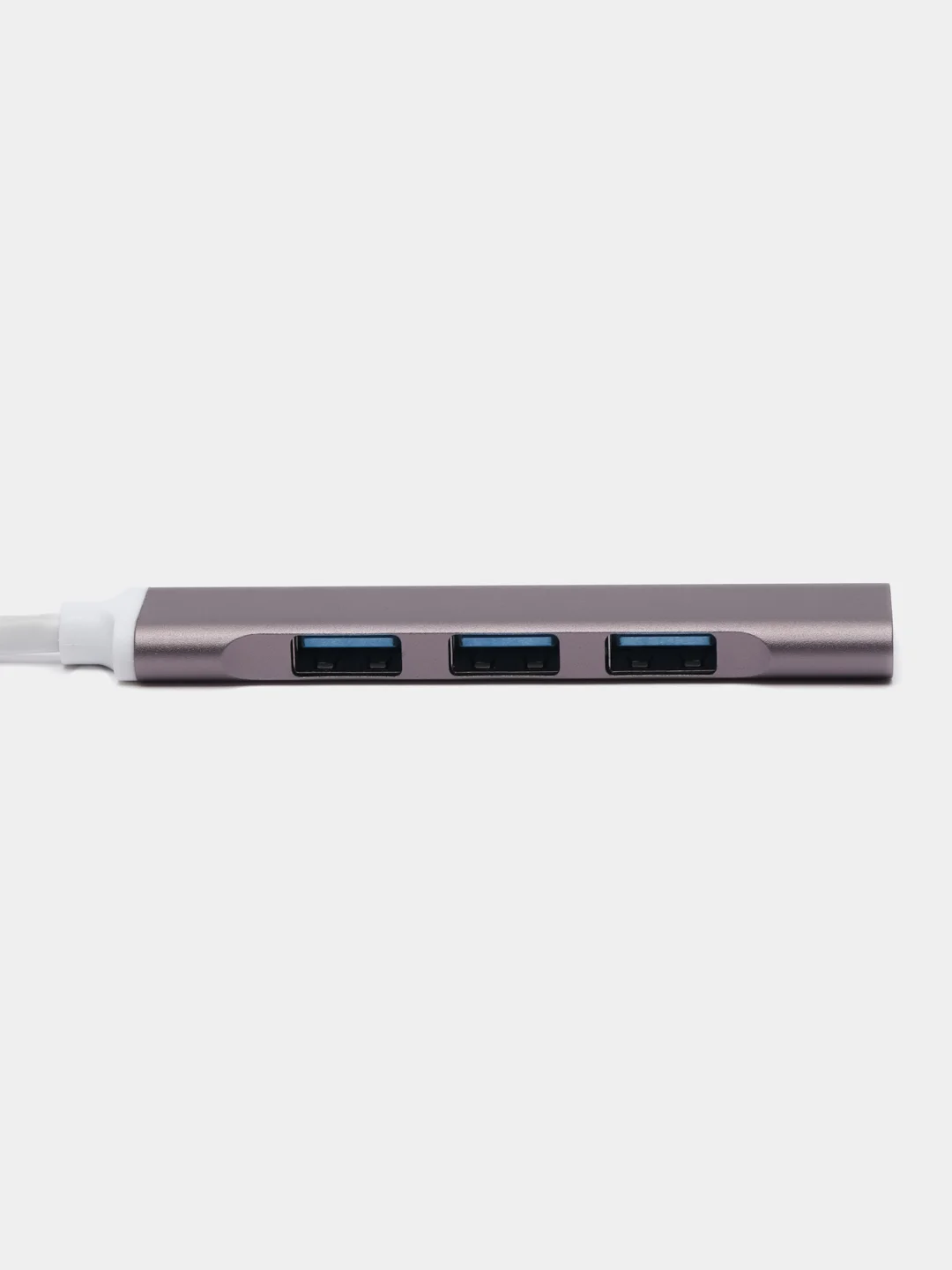 Серый type-c хаб, USB разветвитель, 4 порта
