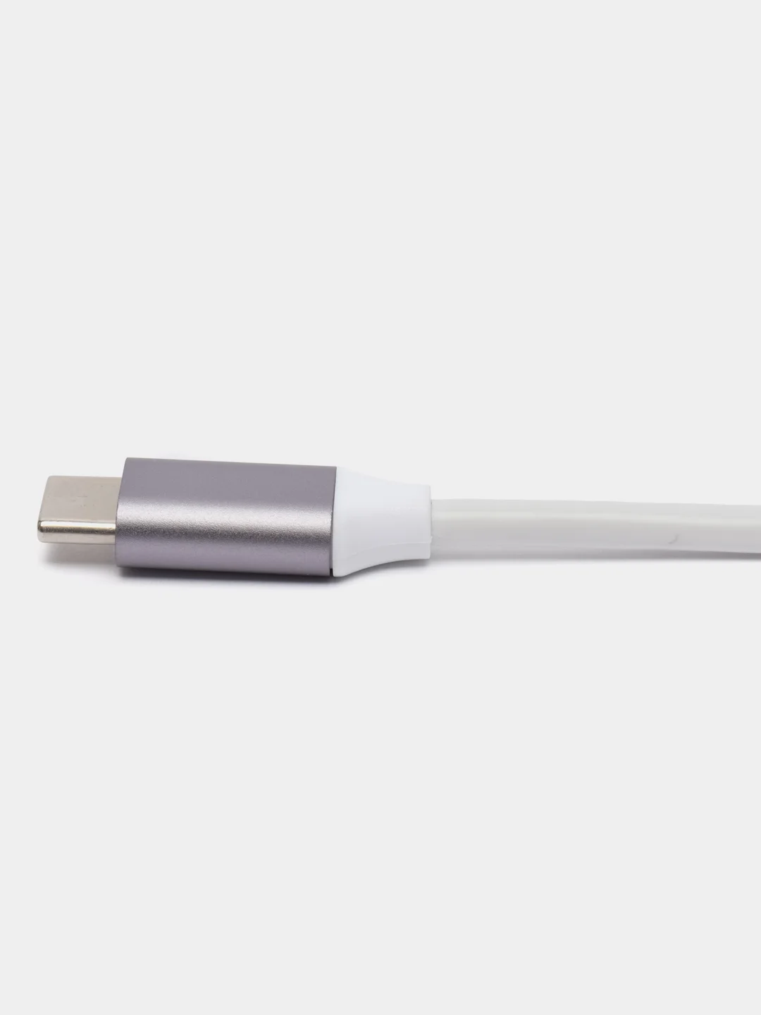 Серый type-c хаб, USB разветвитель, 4 порта