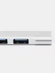 Белый usb-хаб, переходник HUB 3.0, USB разветвитель
