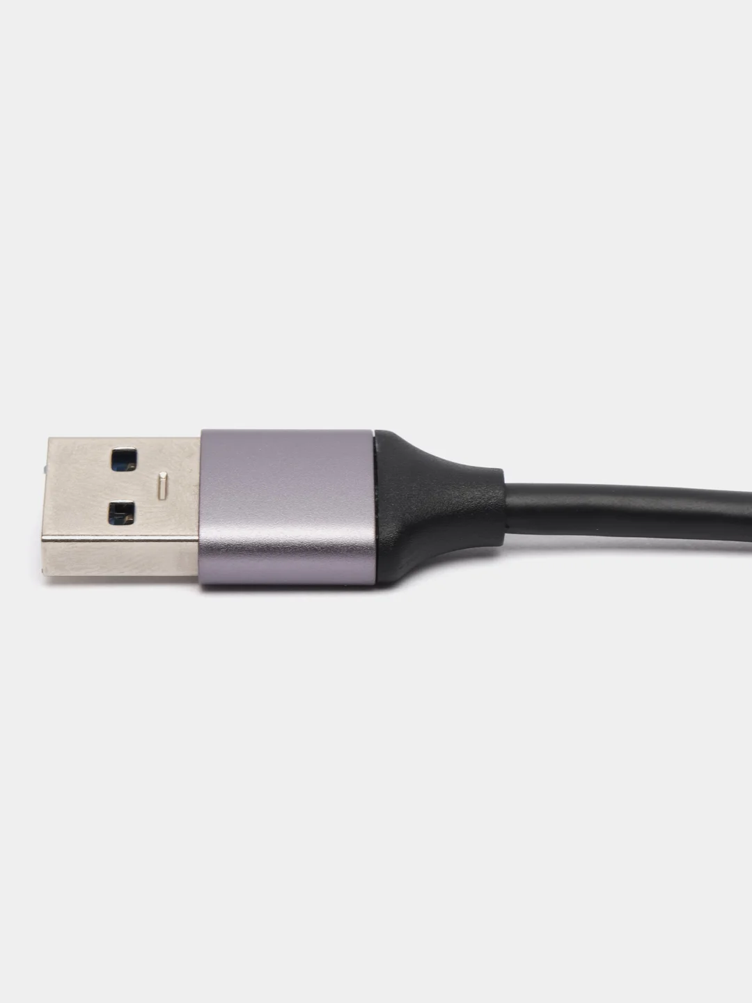 Серый металлик usb-хаб, переходник HUB 3.0, USB разветвитель