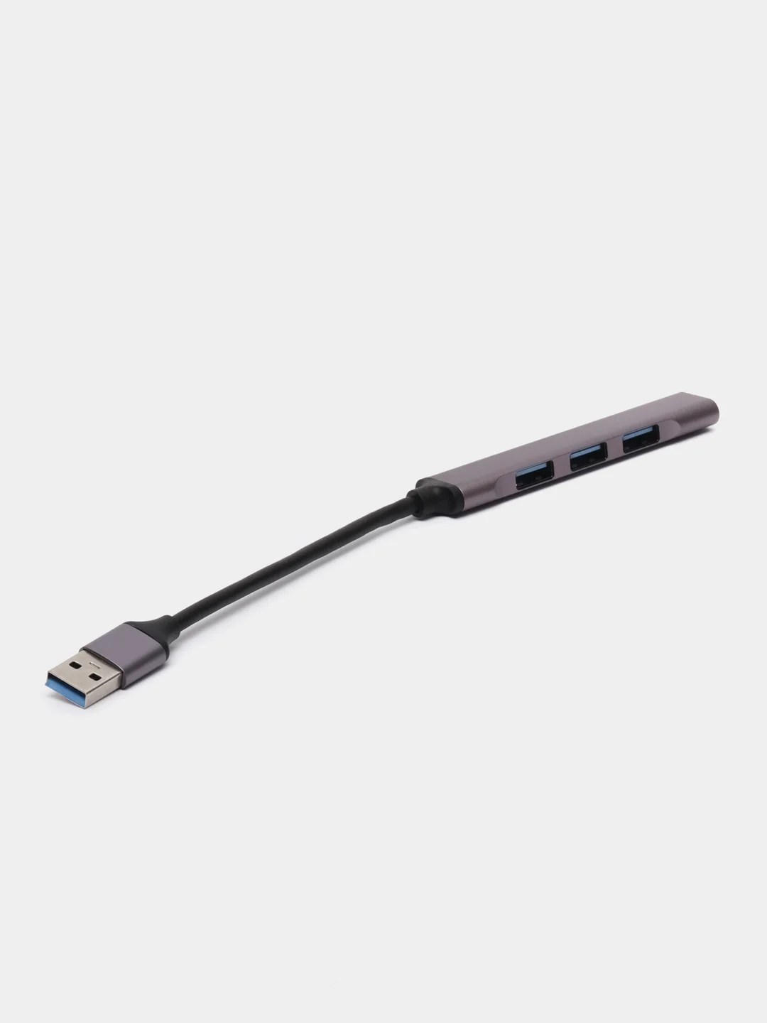 Серый металлик usb-хаб, переходник HUB 3.0, USB разветвитель