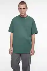 Зеленый футболка мужская Befree трикотаж