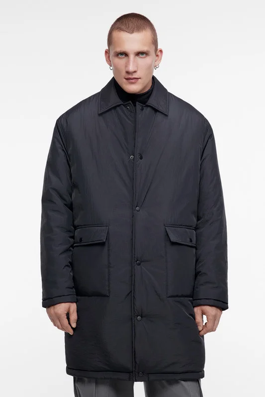 Черный куртка мужская Befree удлиненная oversize