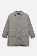 Серый куртка мужская Befree удлиненная oversize