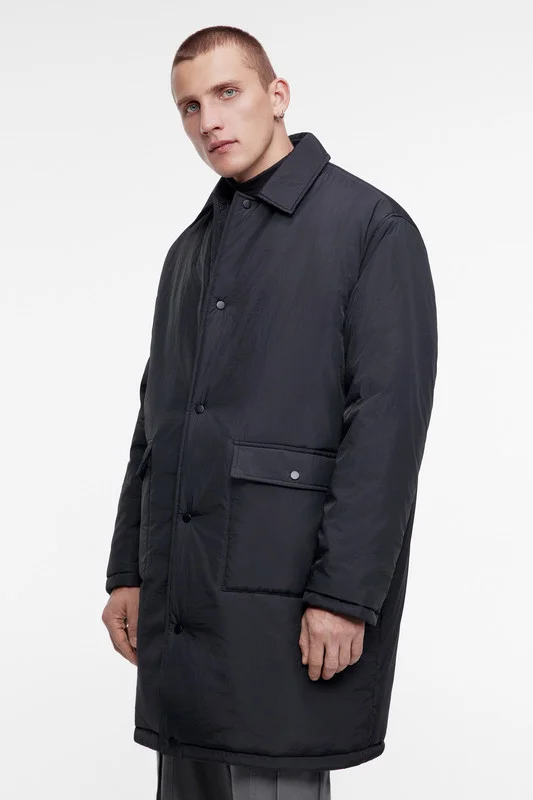 Черный куртка мужская Befree удлиненная oversize