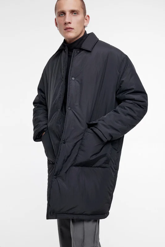 Черный куртка мужская Befree удлиненная oversize