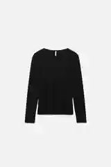 Серый меланж лонгслив женский Befree oversize хлопковый с вареным эффектом и принтом