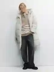 Бежевый меланж куртка женская Befree oversize