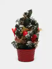 Красный настольная искусственная ёлка, с красными бантами, 20 см