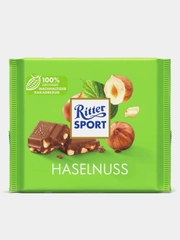 Шоколад молочный ЛЕСНОЙ ОРЕХ Ritter Sport с обжаренным орехом лещины, 250 гр