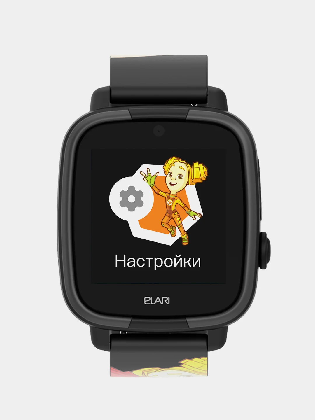 Черный детские смарт-часы Elari FixiTime Fun